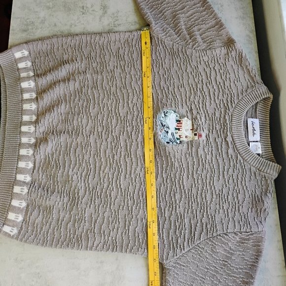 Vintage Le Moda Maine Lighthouse Embroidered Sweater Medium Fisherman Grandma - Picture 11 of 12